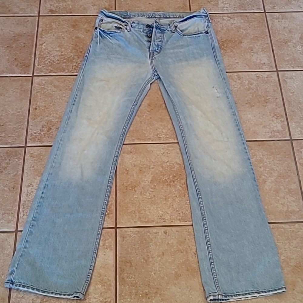 Vintage Men's Button Fly Lowrise Bootcut Jeans 32x34